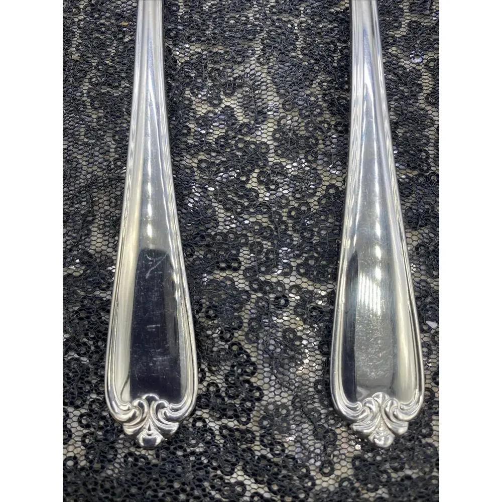2 Wallace Silversmiths 18/8 Dinner Spoons Stainless Flatware 6”
